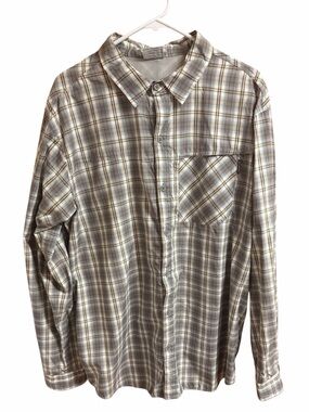 Columbia Insect Blocker Shirt Mens XL Plaid Long Sleeve Outdoor Hiking Bug Repel